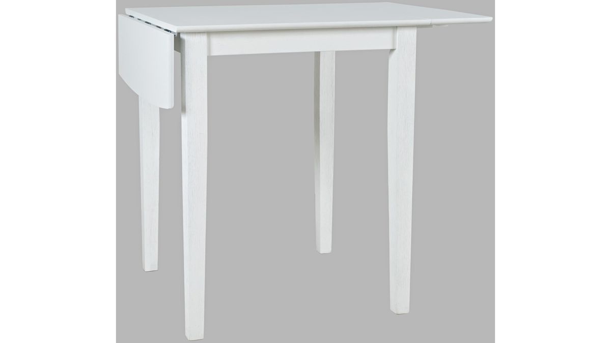 Jofran Eastern Tides Drop Leaf Counter Table in Blanc - Holmwood's Furniture & Design Center (Somersworth, NH)