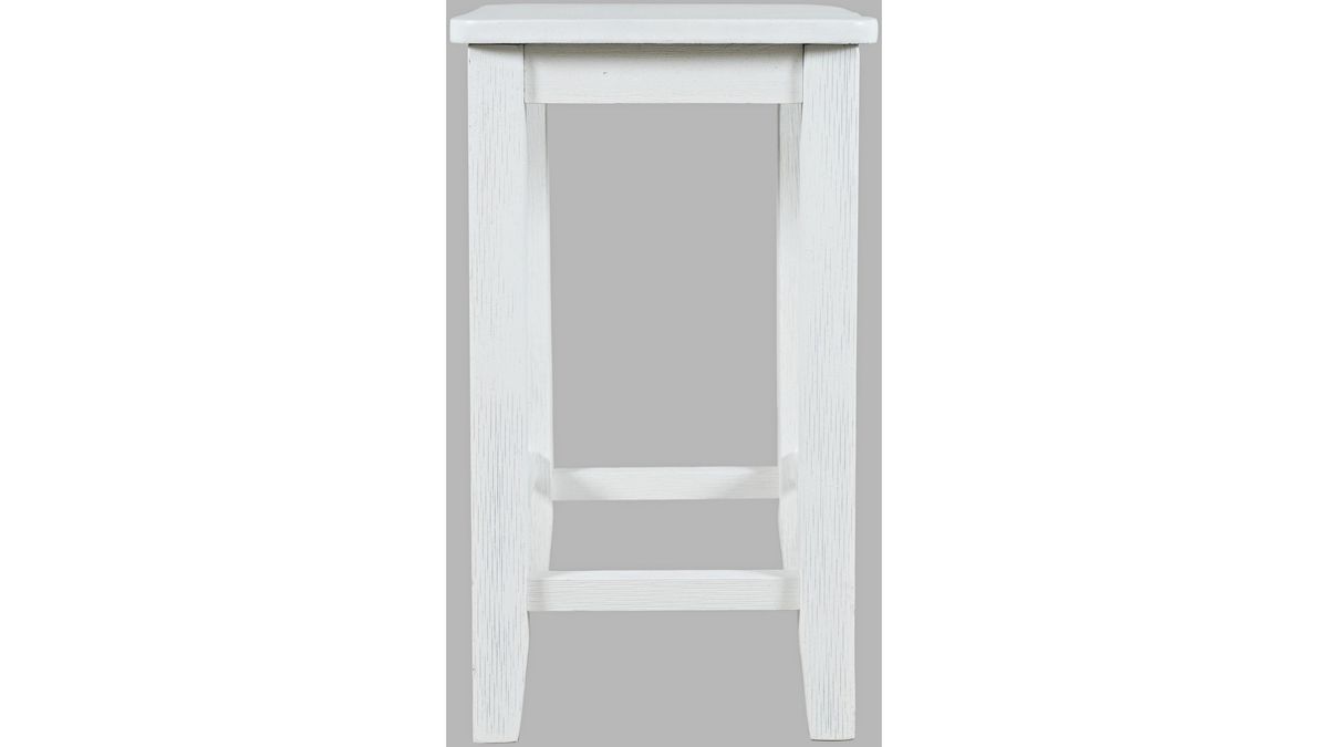 Jofran Eastern Tides Backless Counter Stool in Blanc (Set of 2) - Holmwood's Furniture & Design Center (Somersworth, NH)