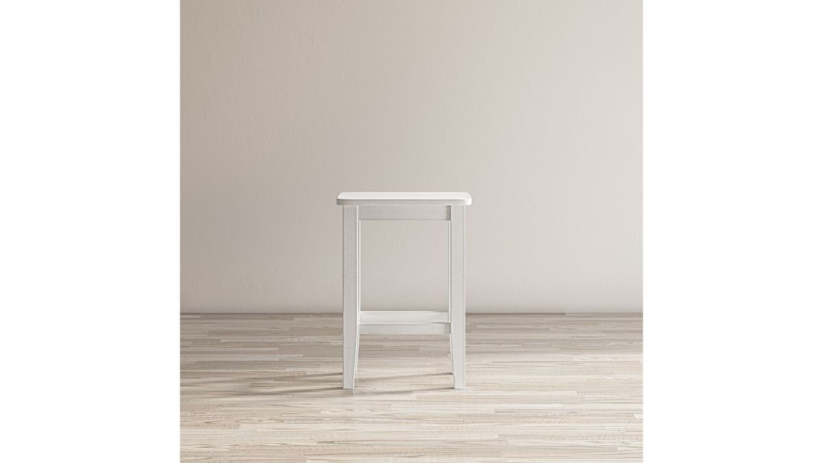 Jofran Eastern Tides Backless Counter Stool in Blanc (Set of 2) - Holmwood's Furniture & Design Center (Somersworth, NH)
