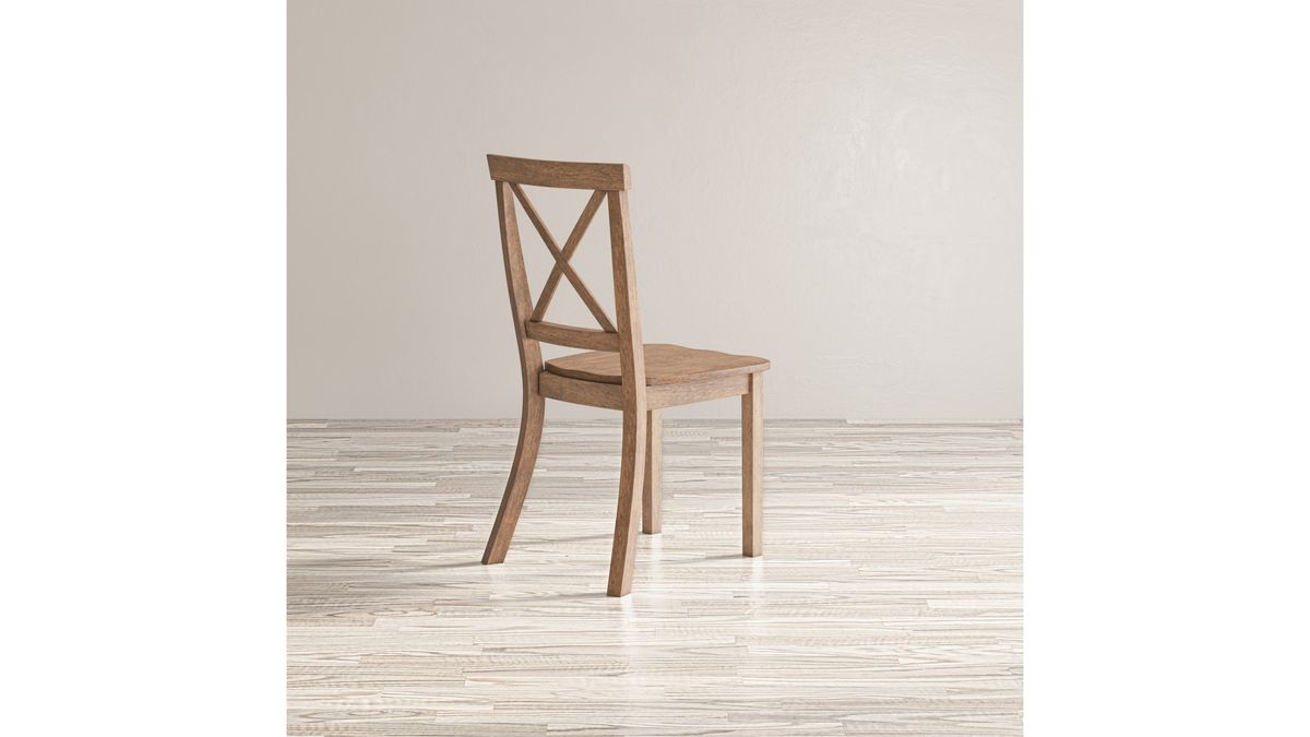 Jofran Eastern Tides X Back Dining Chair in Bisque (Set of 2) - Holmwood's Furniture & Design Center (Somersworth, NH)