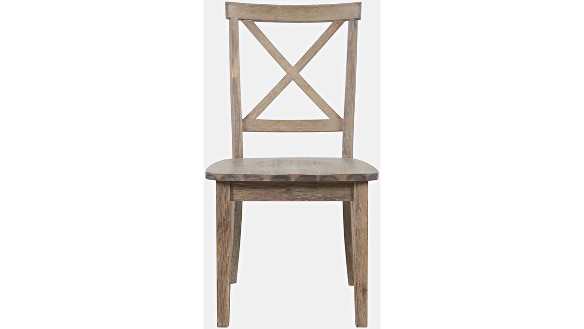 Jofran Eastern Tides X Back Dining Chair in Bisque (Set of 2) - Holmwood's Furniture & Design Center (Somersworth, NH)