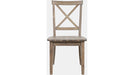 Jofran Eastern Tides X Back Dining Chair in Bisque (Set of 2) - Holmwood's Furniture & Design Center (Somersworth, NH)