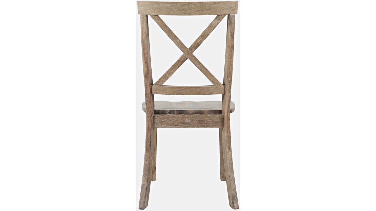 Jofran Eastern Tides X Back Dining Chair in Bisque (Set of 2) - Holmwood's Furniture & Design Center (Somersworth, NH)
