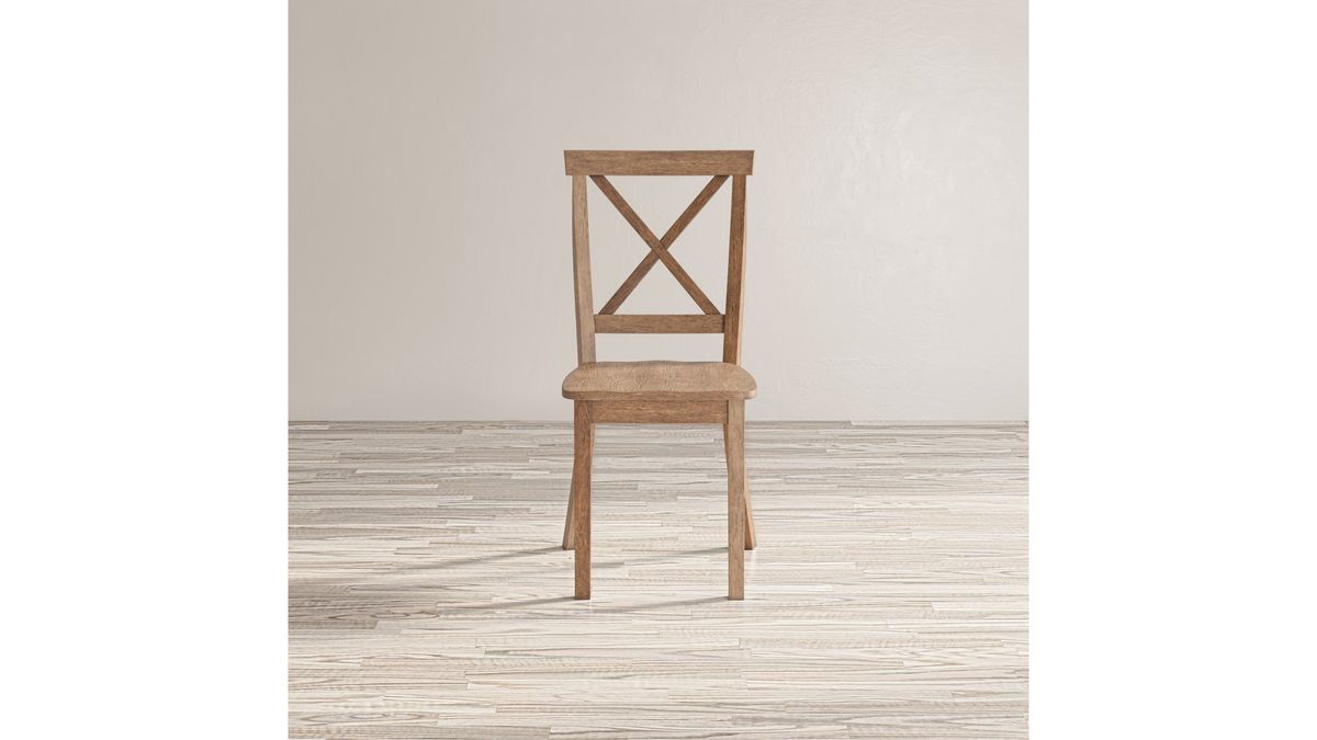 Jofran Eastern Tides X Back Dining Chair in Bisque (Set of 2) - Holmwood's Furniture & Design Center (Somersworth, NH)