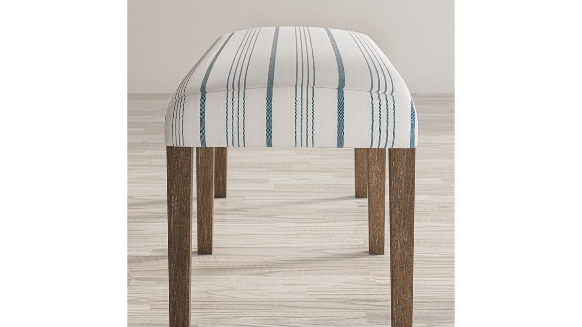 Jofran Eastern Tides Upholstered Bench in Bisque - Holmwood's Furniture & Design Center (Somersworth, NH)