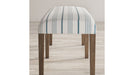 Jofran Eastern Tides Upholstered Bench in Bisque - Holmwood's Furniture & Design Center (Somersworth, NH)