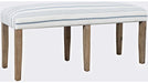 Jofran Eastern Tides Upholstered Bench in Bisque - Holmwood's Furniture & Design Center (Somersworth, NH)