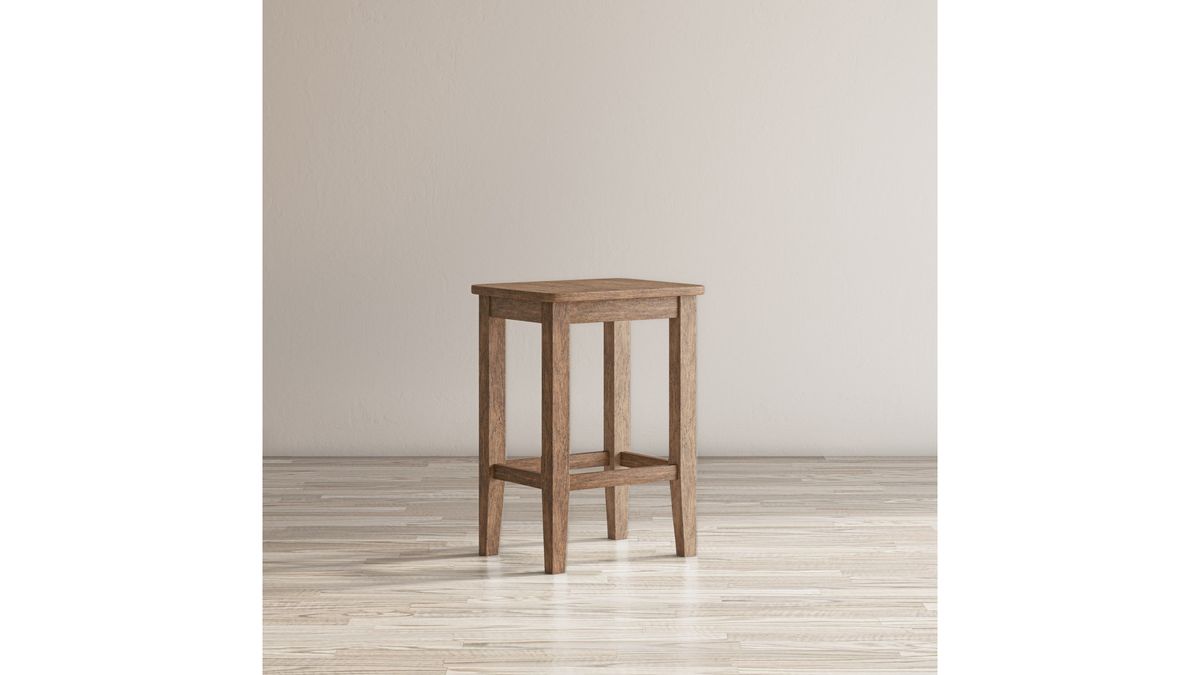 Jofran Eastern Tides Backless Counter Stool in Bisque (Set of 2) - Holmwood's Furniture & Design Center (Somersworth, NH)