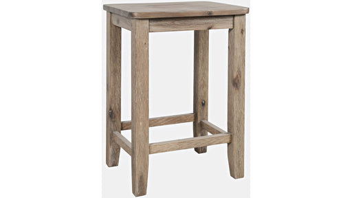 Jofran Eastern Tides Backless Counter Stool in Bisque (Set of 2) - Holmwood's Furniture & Design Center (Somersworth, NH)