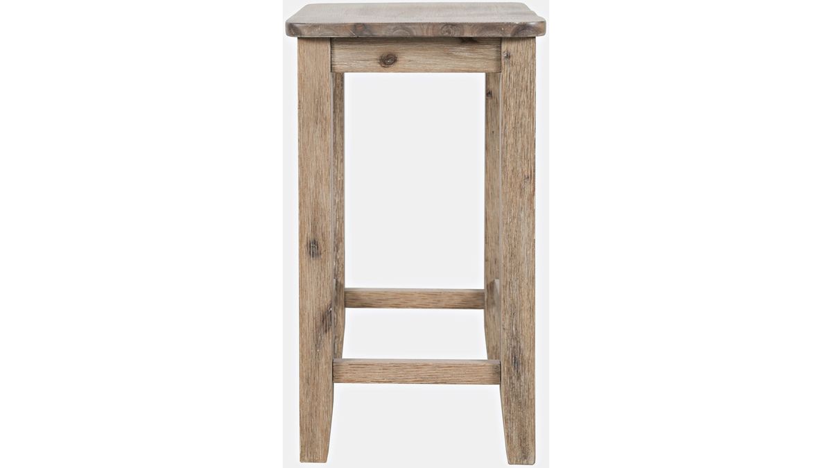 Jofran Eastern Tides Backless Counter Stool in Bisque (Set of 2) - Holmwood's Furniture & Design Center (Somersworth, NH)