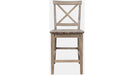 Jofran Eastern Tides X Back Counter Stool in Bisque (Set of 2) - Holmwood's Furniture & Design Center (Somersworth, NH)