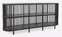 Jofran Rhapsody Mid-Century Modern 72" Open Storage Sideboard Cabinet in Black Wash - Holmwood's Furniture & Design Center (Somersworth, NH)