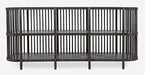 Jofran Rhapsody Mid-Century Modern 72" Open Storage Sideboard Cabinet in Black Wash image