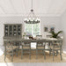 Jofran Telluride Rustic Distressed Pine 127" Trestle Counter Table with Two Leaves in Driftwood Grey - Holmwood's Furniture & Design Center (Somersworth, NH)