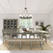 Jofran Telluride Rustic Distressed Pine 85" Upholstered Dining Bench in Driftwood Gray - Holmwood's Furniture & Design Center (Somersworth, NH)