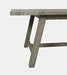 Jofran Telluride Rustic Distressed Pine 127" Trestle Counter Table with Two Leaves in Driftwood Grey - Holmwood's Furniture & Design Center (Somersworth, NH)