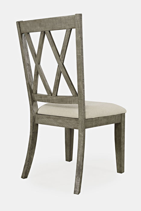 Jofran Telluride Rustic Distressed Pine Dining Chair (Set of 2) in Driftwood Gray - Holmwood's Furniture & Design Center (Somersworth, NH)