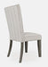 Jofran Telluride Contemporary Rustic Pine Parsons Striped Upholstery Dining Chair (Set of 2) in Driftwood Grey - Holmwood's Furniture & Design Center (Somersworth, NH)