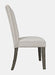 Jofran Telluride Contemporary Rustic Pine Parsons Striped Upholstery Dining Chair (Set of 2) in Driftwood Grey - Holmwood's Furniture & Design Center (Somersworth, NH)