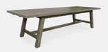 Jofran Telluride Rustic Distressed Pine 127" Trestle Dining Table with Two Extension Leaves in Driftwood Gray - Holmwood's Furniture & Design Center (Somersworth, NH)
