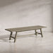 Jofran Telluride Rustic Distressed Pine 127" Trestle Dining Table with Two Extension Leaves in Driftwood Gray - Holmwood's Furniture & Design Center (Somersworth, NH)