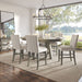 Jofran Telluride Contemporary Rustic Farmhouse Round to Oval Counter Height Dining Table in Driftwood Grey - Holmwood's Furniture & Design Center (Somersworth, NH)