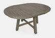 Jofran Telluride Contemporary Rustic Farmhouse Round to Oval Counter Height Dining Table in Driftwood Grey - Holmwood's Furniture & Design Center (Somersworth, NH)