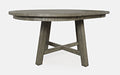 Jofran Telluride Contemporary Rustic Farmhouse Round to Oval Counter Height Dining Table in Driftwood Grey image