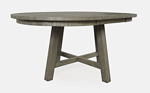 Jofran Telluride Contemporary Rustic Farmhouse Round to Oval Counter Height Dining Table in Driftwood Grey image