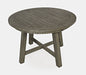Jofran Telluride Contemporary Rustic Farmhouse Round to Oval Counter Height Dining Table in Driftwood Grey - Holmwood's Furniture & Design Center (Somersworth, NH)