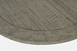 Jofran Telluride Contemporary Rustic Farmhouse Round to Oval Dining Table in Driftwood Grey - Holmwood's Furniture & Design Center (Somersworth, NH)