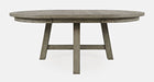 Jofran Telluride Contemporary Rustic Farmhouse Round to Oval Dining Table in Driftwood Grey image
