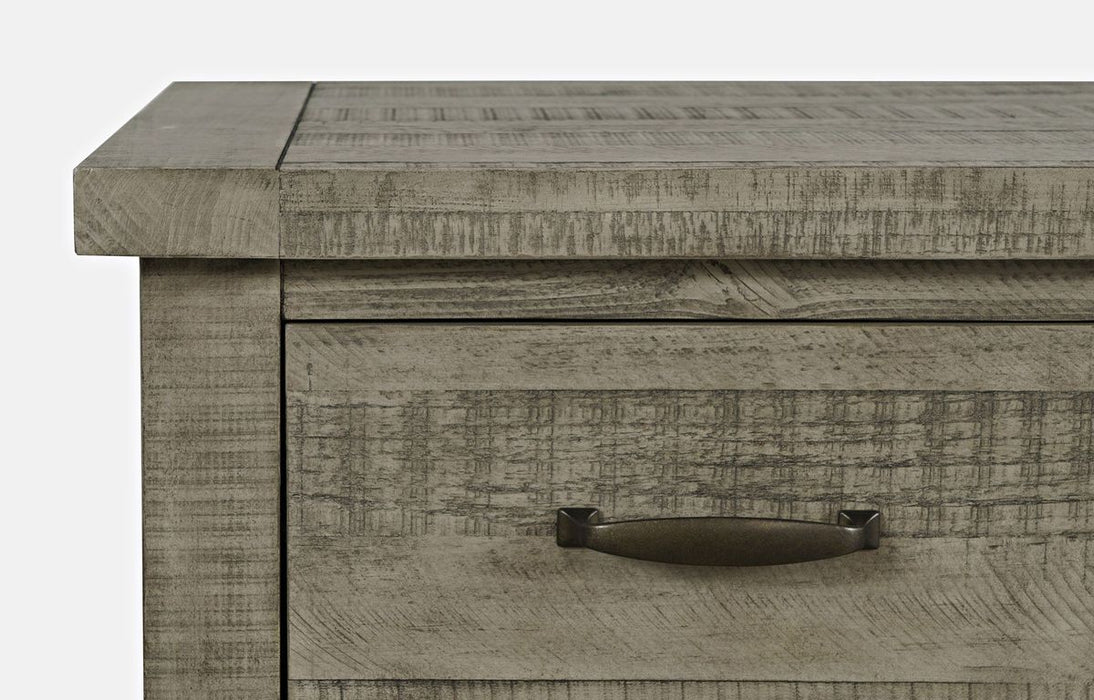 Jofran Telluride 70" Rustic Distressed Pine Four Drawer Sideboard Buffet Server in Driftwood Grey - Holmwood's Furniture & Design Center (Somersworth, NH)