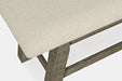 Jofran Telluride Rustic Distressed Pine 85" Upholstered Dining Bench in Driftwood Gray - Holmwood's Furniture & Design Center (Somersworth, NH)