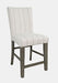 Jofran Telluride Contemporary Rustic Pine Parsons Striped Upholstery Counter Stool (Set of 2) in Driftwood Grey - Holmwood's Furniture & Design Center (Somersworth, NH)