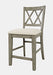 Jofran Telluride Rustic Distressed Pine Upholstered Counter Stool (Set of 2) in Driftwood Grey - Holmwood's Furniture & Design Center (Somersworth, NH)