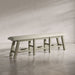 Jofran Telluride Rustic Distressed Pine Upholstered 85" Counter Height Bench in Driftwood Grey - Holmwood's Furniture & Design Center (Somersworth, NH)