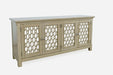 Jofran Isabella 69" Luxury Mirrored Sideboard Storage Cabinet in Champagne - Holmwood's Furniture & Design Center (Somersworth, NH)