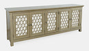 Jofran Isabella 86" Luxury Mirrored Sideboard Storage Cabinet in Champagne - Holmwood's Furniture & Design Center (Somersworth, NH)