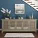 Jofran Isabella 86" Luxury Mirrored Sideboard Storage Cabinet in Champagne - Holmwood's Furniture & Design Center (Somersworth, NH)