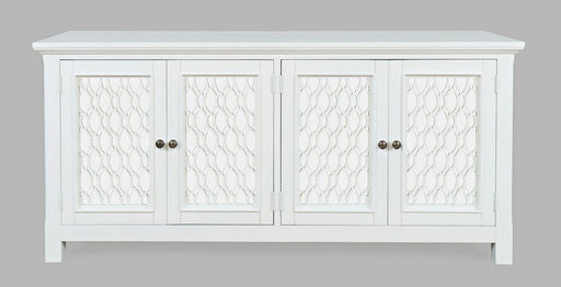 Jofran Isabella 69" Luxury Mirrored Sideboard Storage Cabinet in White image