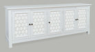 Jofran Isabella 86" Luxury Mirrored Sideboard Storage Cabinet in White - Holmwood's Furniture & Design Center (Somersworth, NH)