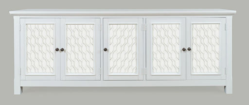 Jofran Isabella 86" Luxury Mirrored Sideboard Storage Cabinet in White image