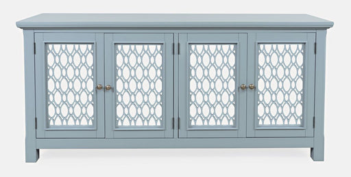 Jofran Isabella 69" Luxury Mirrored Sideboard Storage Cabinet in Blue image