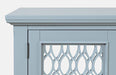 Jofran Isabella 86" Luxury Mirrored Sideboard Storage Cabinet in Blue - Holmwood's Furniture & Design Center (Somersworth, NH)