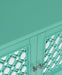 Jofran Isabella 86" Luxury Mirrored Sideboard Storage Cabinet in Aqua - Holmwood's Furniture & Design Center (Somersworth, NH)