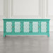 Jofran Isabella 86" Luxury Mirrored Sideboard Storage Cabinet in Aqua - Holmwood's Furniture & Design Center (Somersworth, NH)