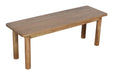 Jofran Bodhi 50" Rustic Solid Wood Dining Bench in Golden - Holmwood's Furniture & Design Center (Somersworth, NH)