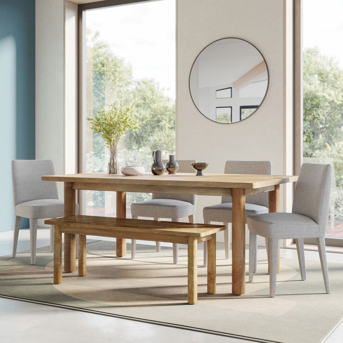 Jofran Wilson Mid-Century Modern Contemporary Upholstered Vintage Dining Chair (Set of 2) in Platinum - Holmwood's Furniture & Design Center (Somersworth, NH)