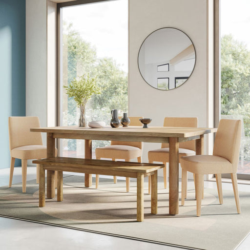 Jofran Wilson Mid-Century Modern Contemporary Upholstered Vintage Dining Chair (Set of 2) in Sand - Holmwood's Furniture & Design Center (Somersworth, NH)
